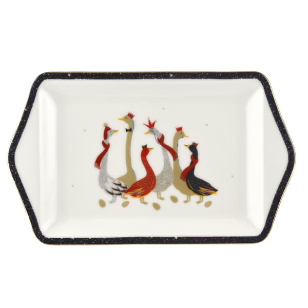 Sara Miller Geese Christmas Collection - Dessert Tray