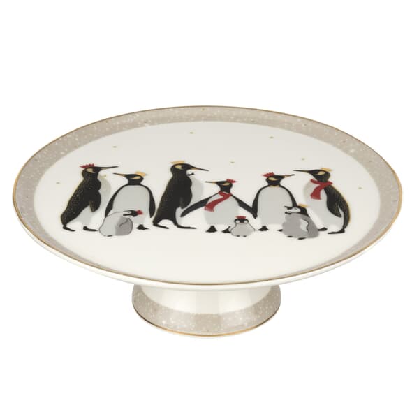 Sara Miller Penguin Christmas Collection - Footed Cake Stand