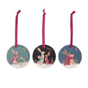 Sara Miller Woodland Tales Set Of 3 Decorations