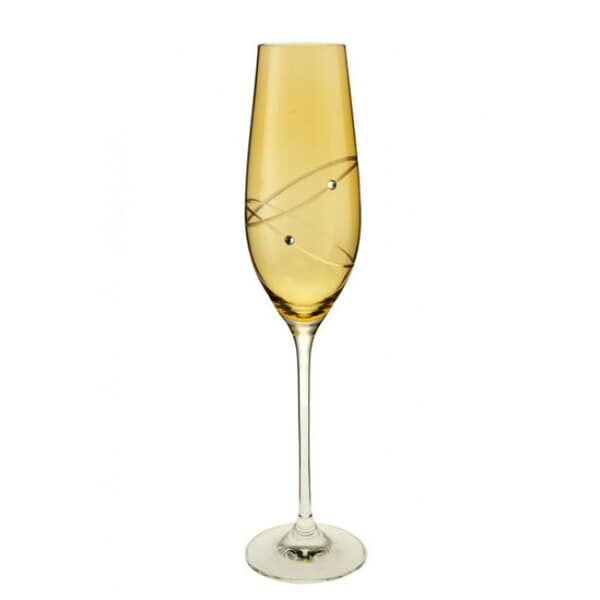 Dartington Glitz Celebrate Gold Flute Pair
