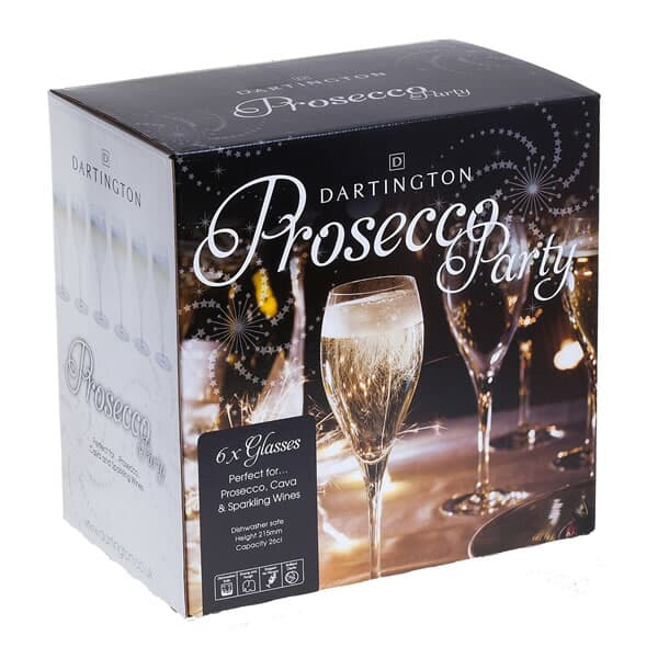 Dartington Party Pack Set Of 6 Prosecco Glasses