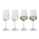 Dartington Cheers Optic White Wine Glass Set Of 4