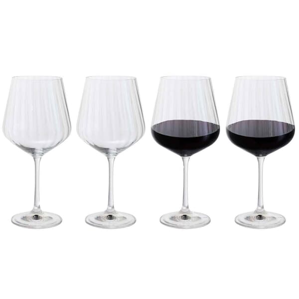 Dartington Cheers Optic Red Wine Goblet Set Of 4