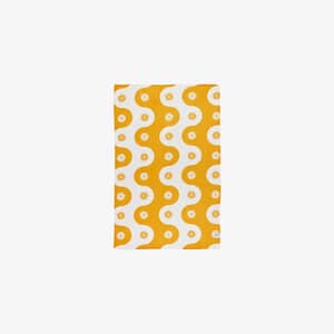 Slowtide Botanical Waves Tea Towel Mustard