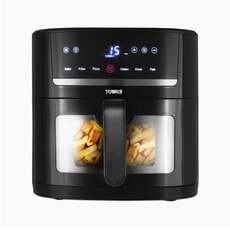 Tower Vortx 8L SpaceSaver Air Fryer Black Digital with Window