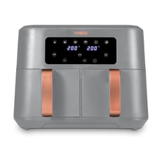 Tower Vortx 8.5L Dual Basket Air Fryer Digital Grey with Rose Trim