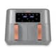 Tower Vortx 8.5L Dual Basket Air Fryer Digital Grey with Rose Trim