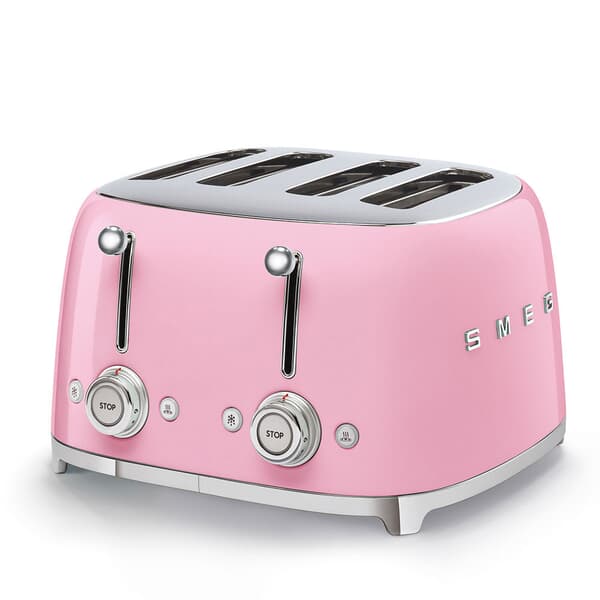 Smeg 50s Retro 4 Slice Toaster Pink