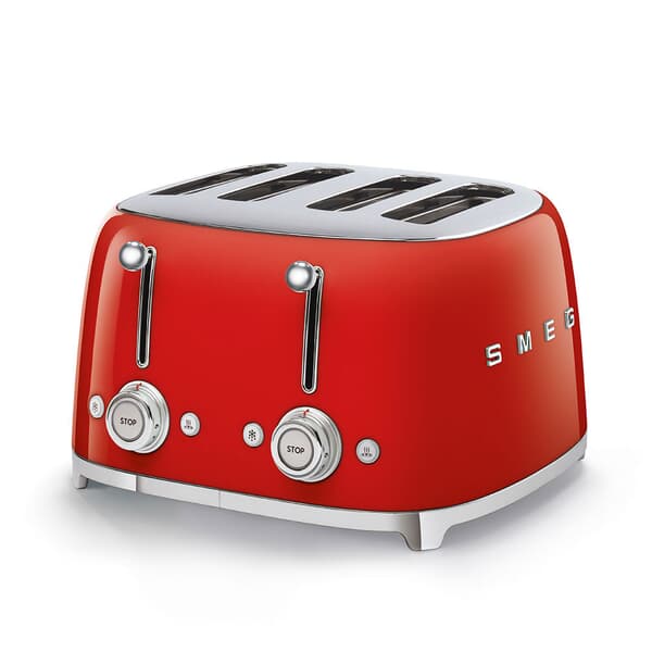 Smeg 50s Retro 4 Slice Toaster Red