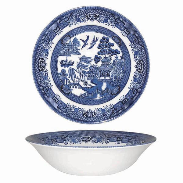 Churchill Blue Willow Salad Bowl