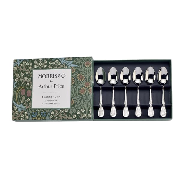 Arthur Price Morris and Co Blackthorn Teaspoons Box Of 6
