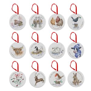 Wrendale Christmas 12 Days Of Christmas Decorations