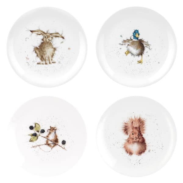 Wrendale 8 Inch Coupe Plate Assorted Set Of 4