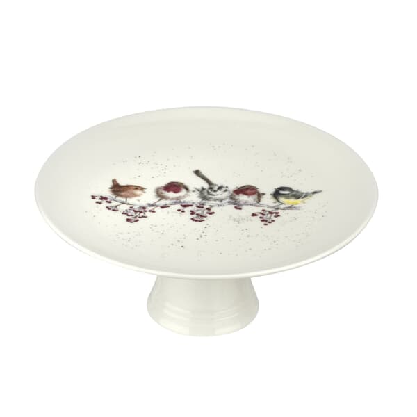 Wrendale Christmas Footed Cake Plate One Snowy Day