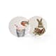 Wrendale Christmas Coupe Plates - Robin And Bunny