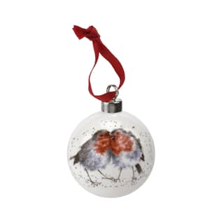 Wrendale Christmas Bauble Snuggled Up Together