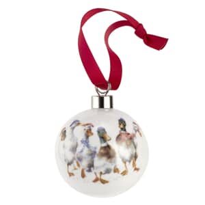 Wrendale Christmas Bauble All Wrapped Up
