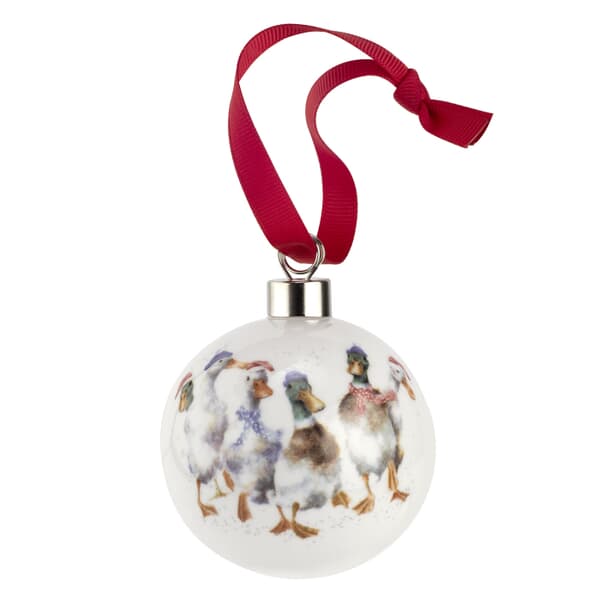 Wrendale Christmas Bauble All Wrapped Up