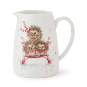 Wrendale Christmas Sledgehogs Posy Jug