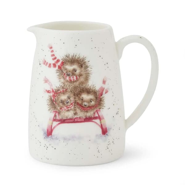 Wrendale Christmas Sledgehogs Posy Jug