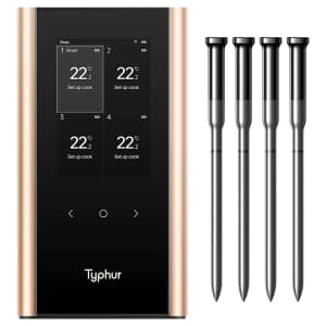 Typhur Sync Gold Quad Wireless Thermometer with 4 Probes