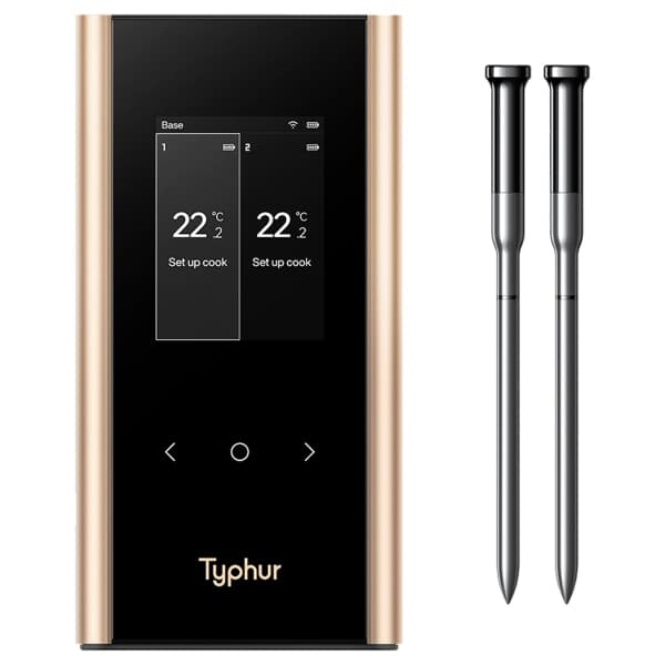 Typhur Sync Gold Dual Wireless Thermometer with 2 Probes