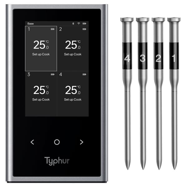 Typhur Sync Quad Wireless Thermometer with 4 Probes