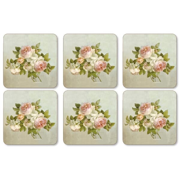 Portmeirion Pimpernel - Antique Roses Coasters Set Of 6