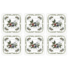 Portmeirion Holly and Ivy - Coasters Set Of 6