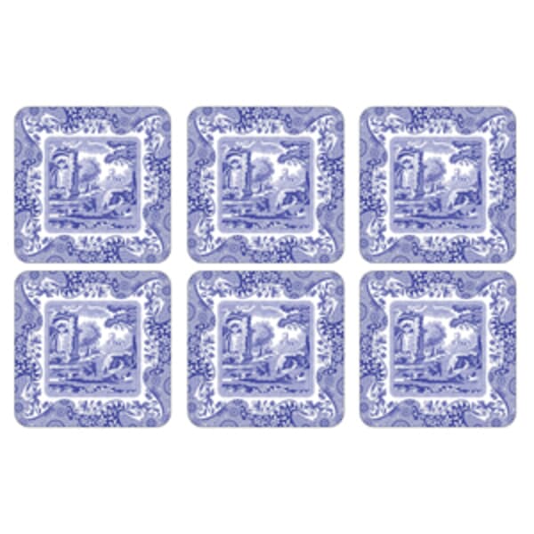 Spode Blue Italian - Coasters Set Of 6