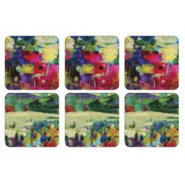 Portmeirion Pimpernel - Impressionist Flowers Coasters x 6