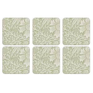 Portmeirion Pimpernel - Marigold Green Coasters Set Of 6