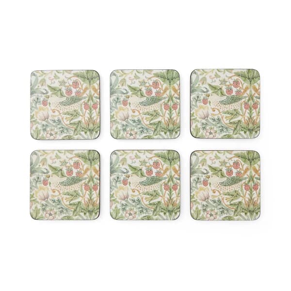 Spode The Original Morris and Co - Strawberry Thief Coasters Set Of 6