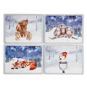 Wrendale Christmas Winter Sky Set Of 4 Placemats