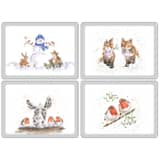 Wrendale Christmas Large Christmas Placemats Set Of 4