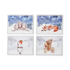Wrendale Christmas Winter Sky Set Of 4 Large Placemats