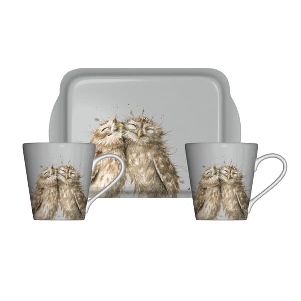 Wrendale The Twits (Owl) Mug And Tray Set