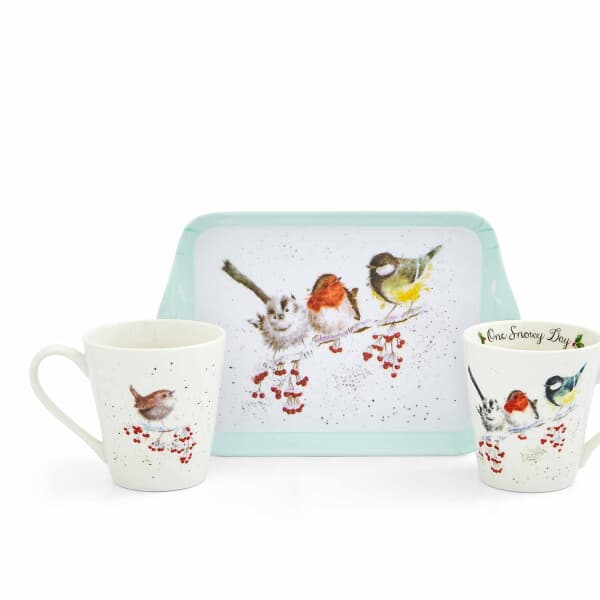 Wrendale Christmas One Snowy Day Mug And Tray Set