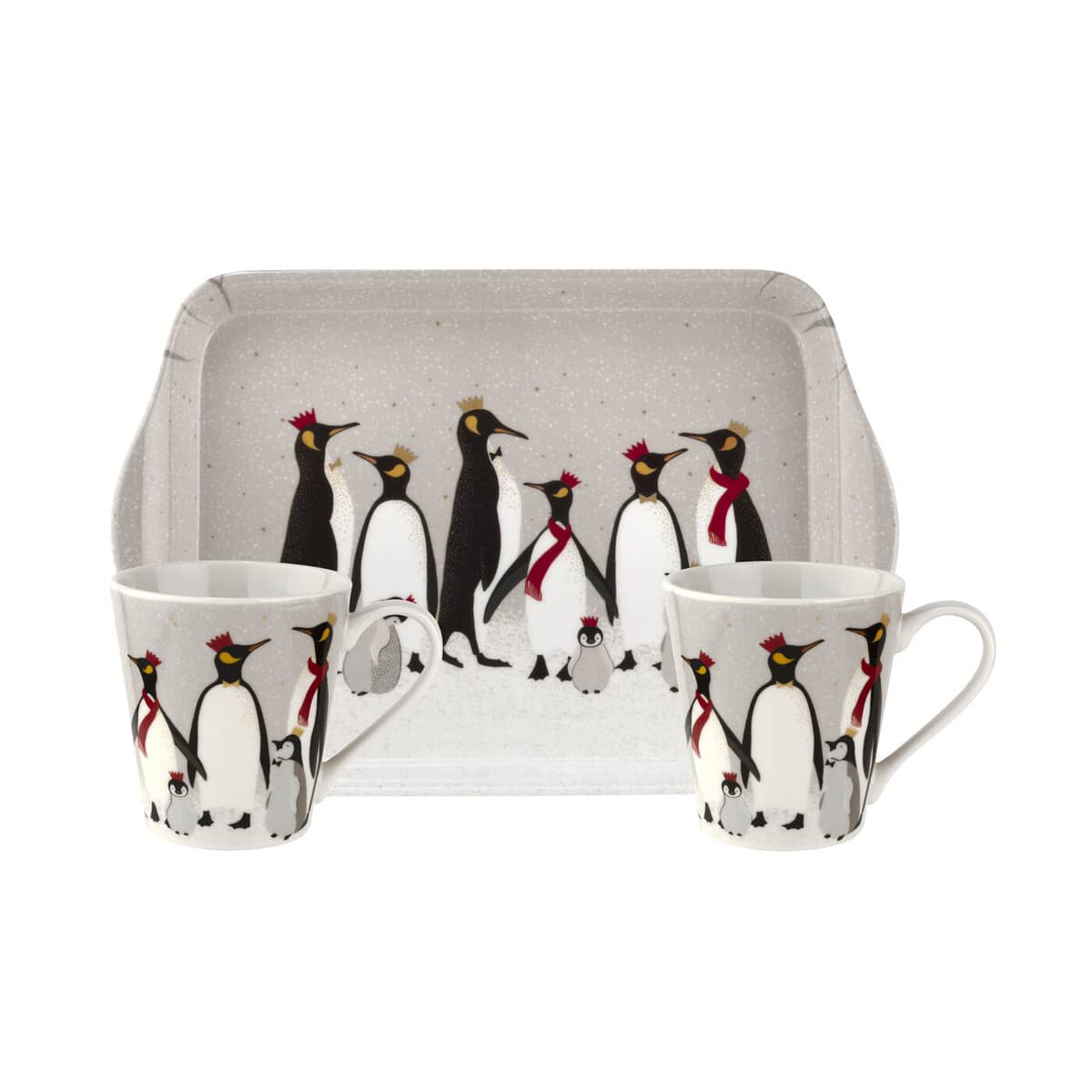 Sara Miller Penguin Christmas Collection - Mug And Tray Set
