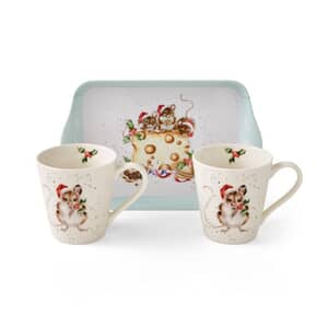 Wrendale Christmas Holly Jolly Mug And Tray Set