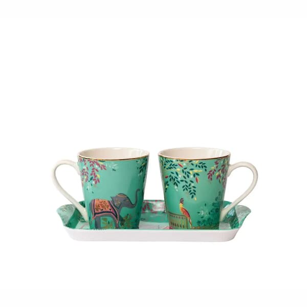 Sara Miller India Collection - Mug And Tray Set