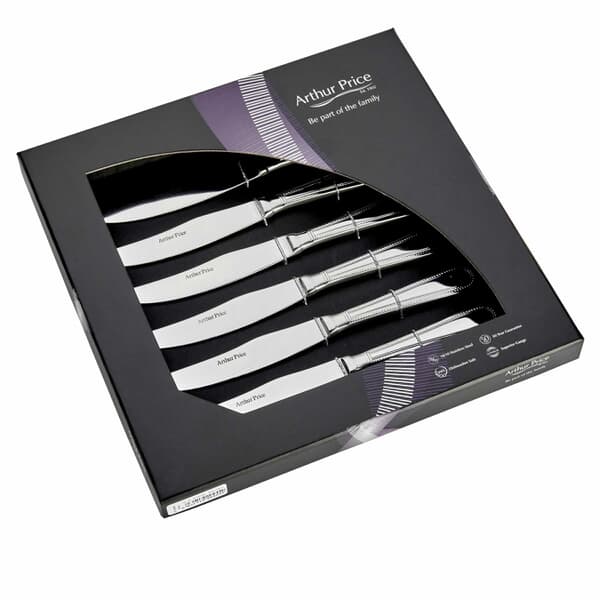 Arthur Price Bead Box Of 6 Steak Knives