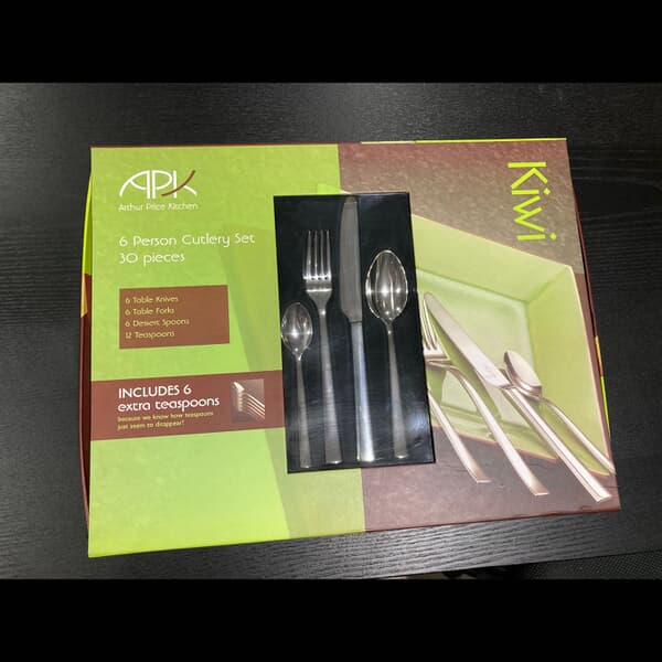 Arthur Price Kitchen Kiwi Cutlery 30 Piece Boxed Set BOX DAMAGED