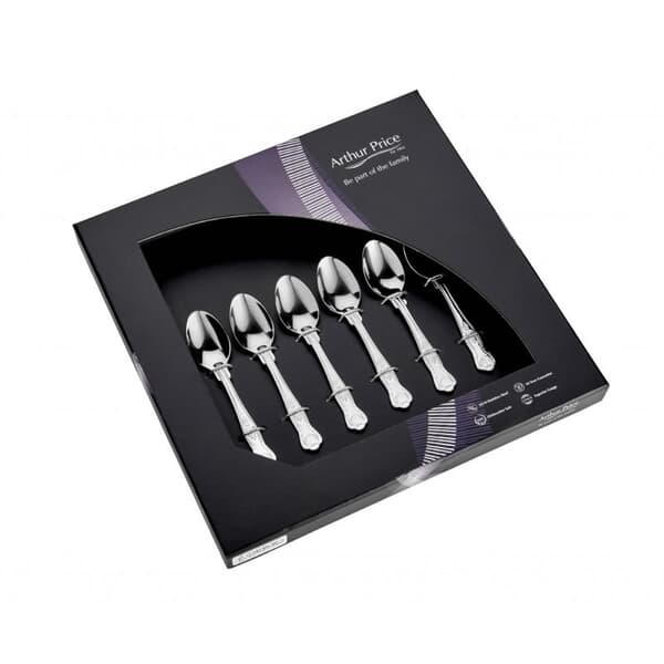 Arthur Price Kings Box Of 6 Coffee Spoons