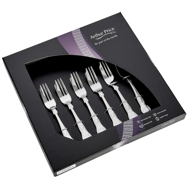 Arthur Price Kings Box Of 6 Pastry Forks
