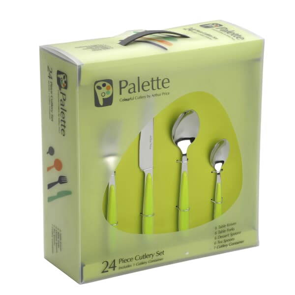 Arthur Price Palette Lime Green 24 Piece Box Set