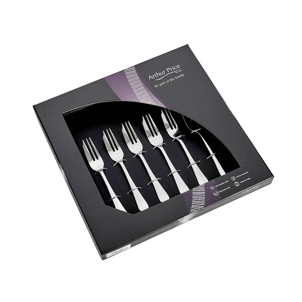 Arthur Price Rattail Box Of 6 Pastry Forks