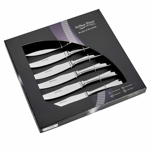 Arthur Price Rattail Box Of 6 Steak Knives