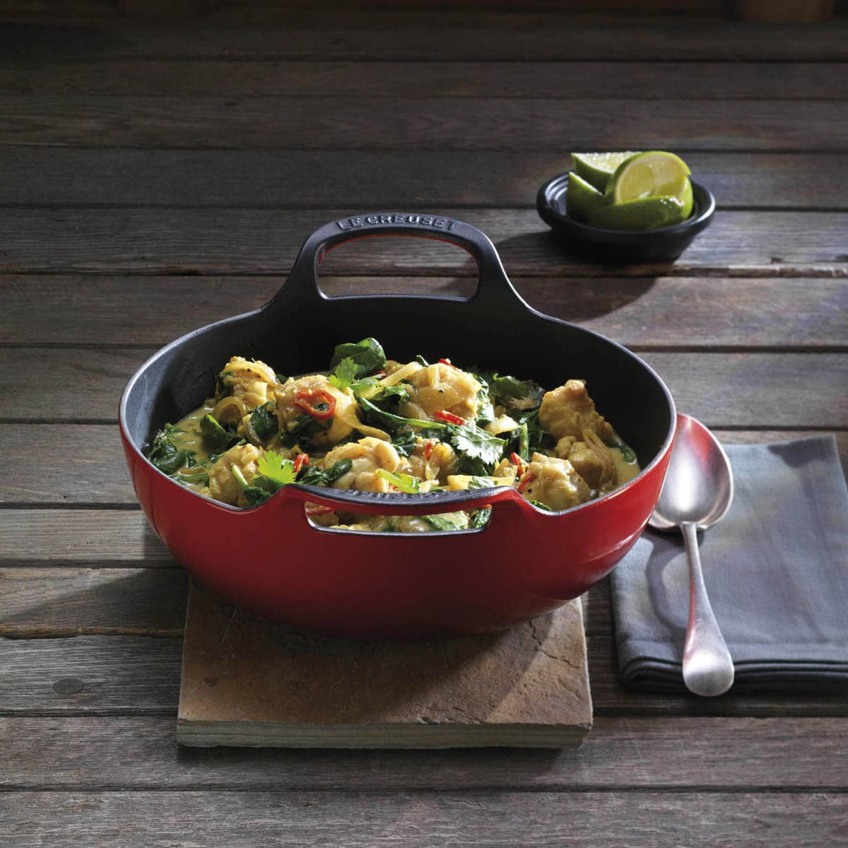 LE CREUSET バルチディッシュ20cm Le Creuset Cast Iron 20cm Balti Dish Cerise - (20142200600460