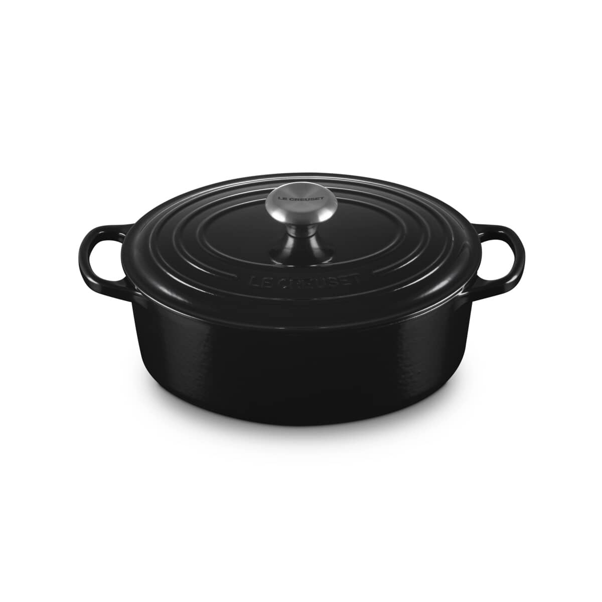 Le Creuset Signature Cast Iron 27cm Oval Casserole Black Onyx